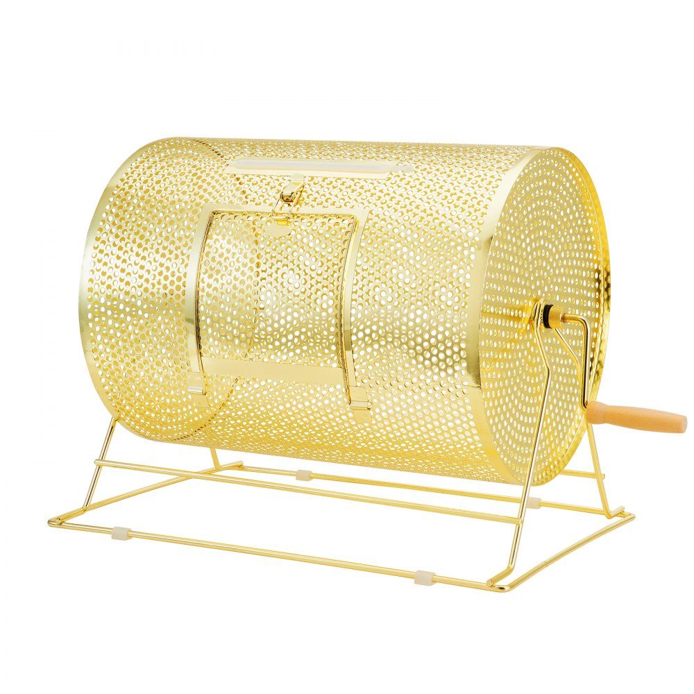 Lotto drum Glückskind 5000 tickets or 300 raffle balls capacity, professional lottery rotating cage made of metal, lottery turntable, lottery box for lottery games Golden