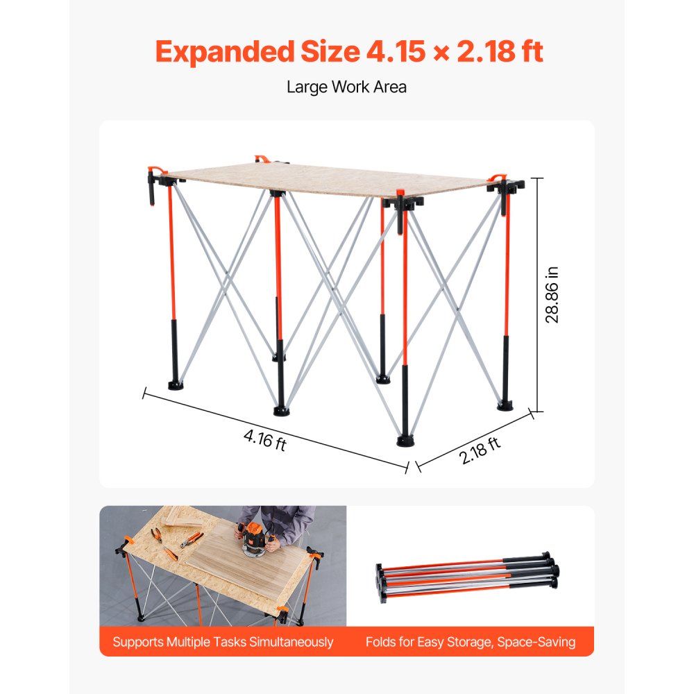 Tragbarer klappbarer Montageständer (1266 x 665 x 733 mm), klappbarer Werkbank-Werkbankständer mit 1135 kg Tragkraft & Aufbewahrungstasche (ohne Tischplatte) für Garagenwerkstatt Tragbarer klappbarer Montageständer (1266 x 665 x 733 mm), klappbarer Werkbank-Werkbankständer mit 1135 kg Tragkraft & Aufbewahrungstasche (ohne Tischplatte) für Garagenwerkstatt