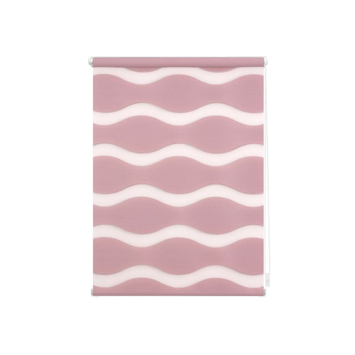 Lichtblick Duo roller blind wave Klemmfix, no drilling required, from 45x150 cm (old pink, 90x150 cm)
