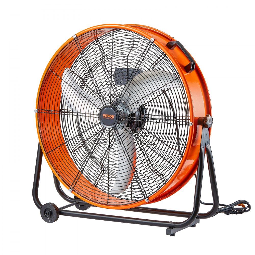 Wentylator bębnowy, 24-calowy wentylator podłogowy, wentylator przemysłowy z 3 biegami, 8600 CFM, maszyna wiatrowa z regulacją 360°, wentylator halowy, wentylator bębnowy do magazynu, warsztatu, fabryki, piwnicy Wentylator bębnowy, 24-calowy wentylator podłogowy, wentylator przemysłowy z 3 biegami, 8600 CFM, maszyna wiatrowa z regulacją 360°, wentylator halowy, wentylator bębnowy do magazynu, warsztatu, fabryki, piwnicy