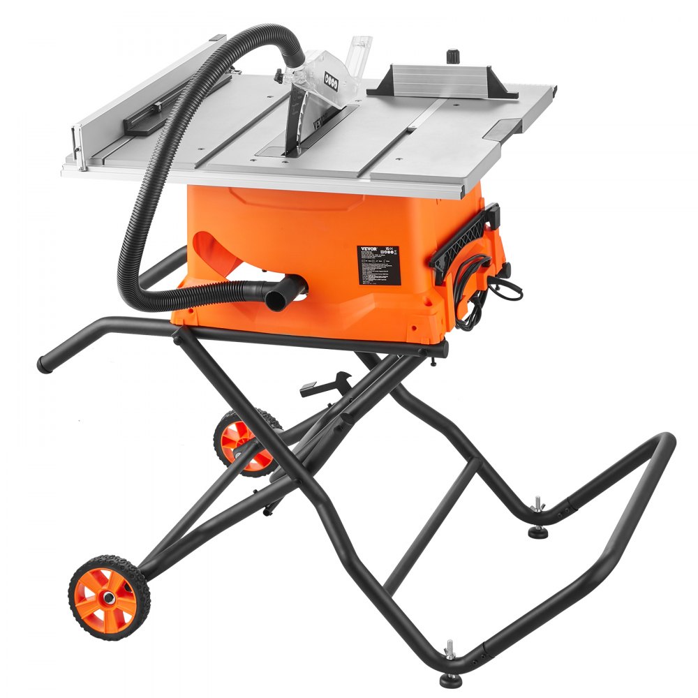 Scie à table 1800 W, scie à table Ø254 mm, 4800 tr/min, section transversale 85 mm à 90°, coupe en biseau 55 mm à 45°, butée d'angle -60˚/60˚, idéale pour couper du bois et pour les projets de menuiserie de bricolage