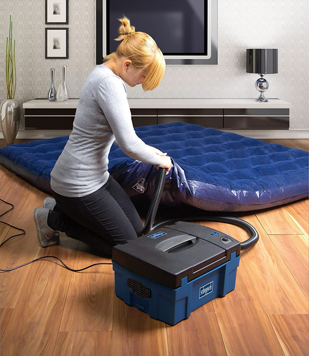 Scheppach Saugsystem HD2P 3in1 Saugsauger - 1250 Watt | Luftleistung: 120m³/h | Fassungsvermögen: 5 l | Filtergröße: 350 x 250 mm | Schlauch Ø/Länge: 40 / 2000mm | Ausblasfunktion