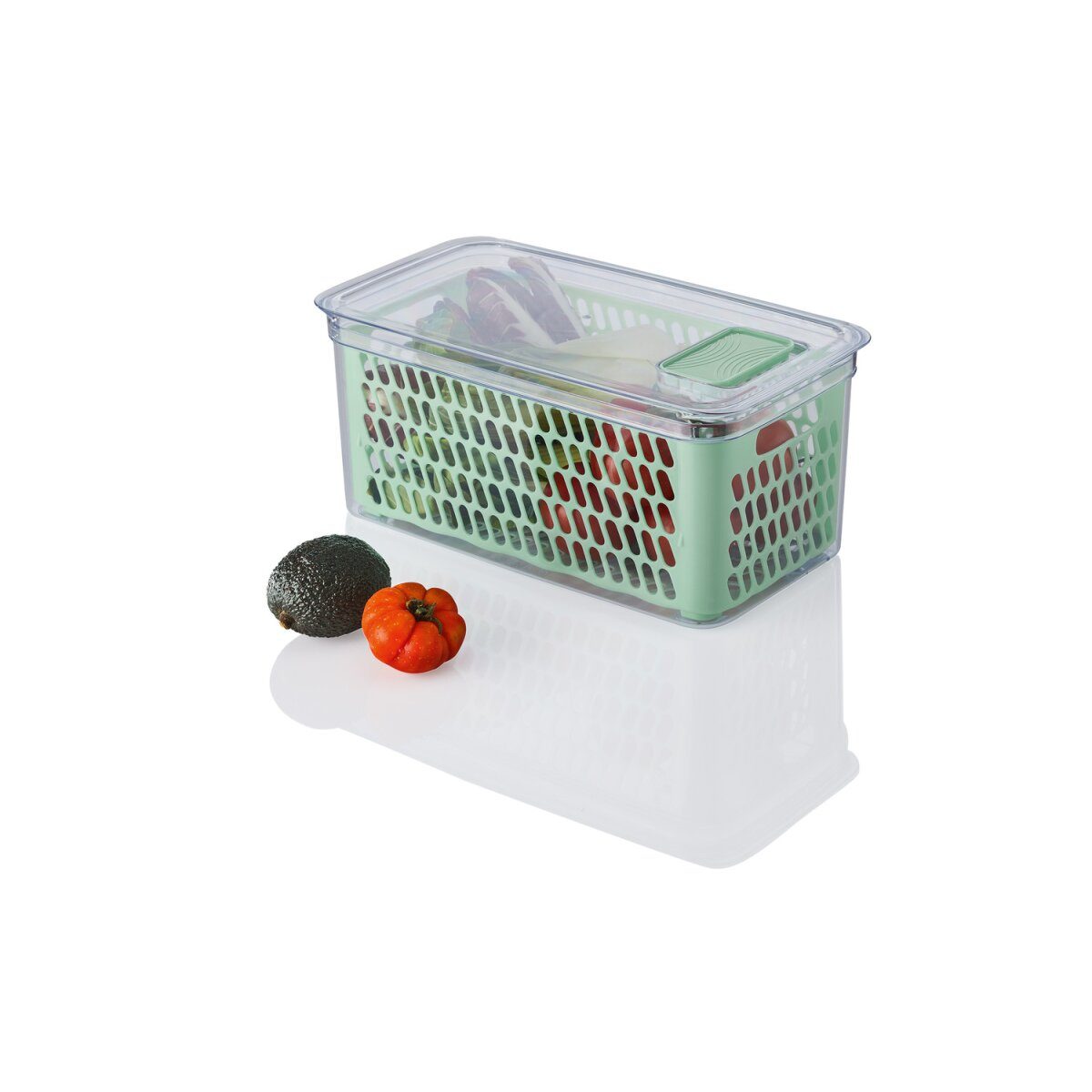 ERNESTO® Kühlschrank-Aufbewahrungs-Frischebox, mit Frischeventil (groß)