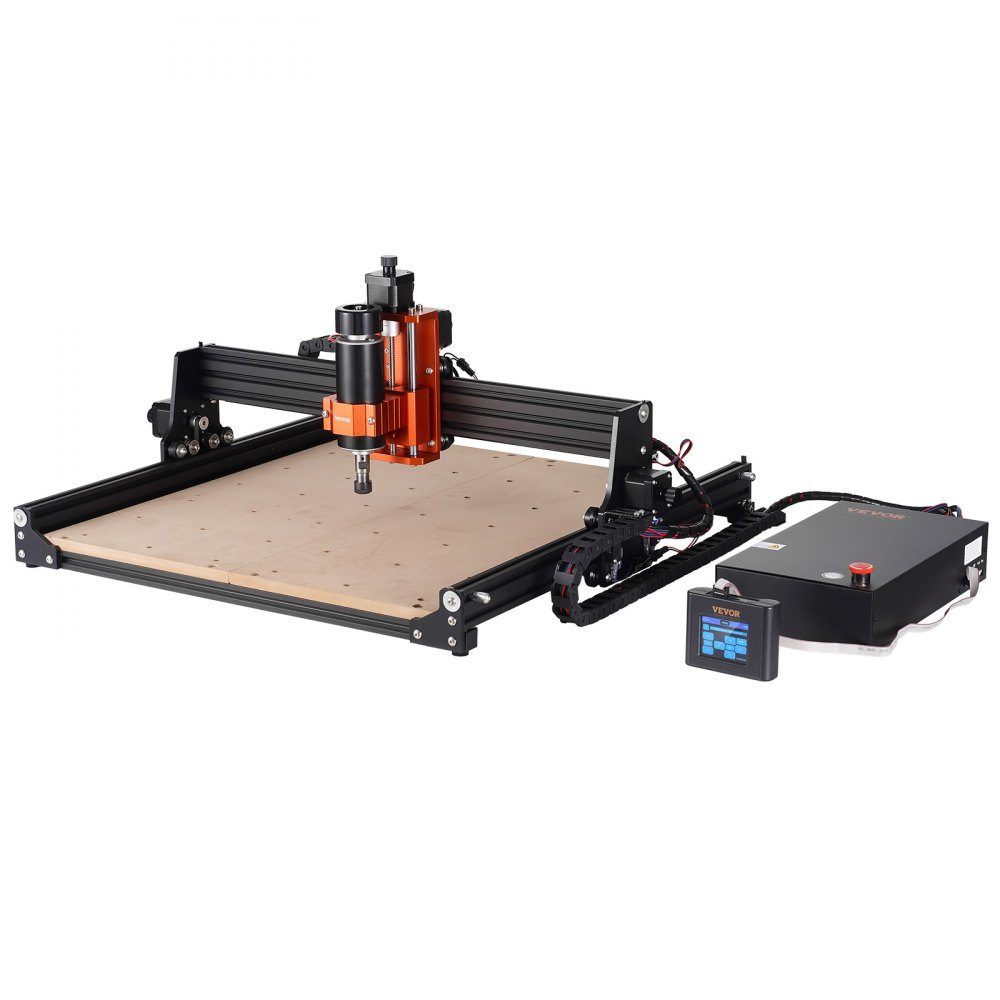 CNC Milling Machine 300W Engraving Machine 3 Axis GRBL Control Wood Engraving Carving Milling Machine Kit 400x400x60mm Work Area 1200RPM for Wood Acrylic MDF PVC Plastic Foam