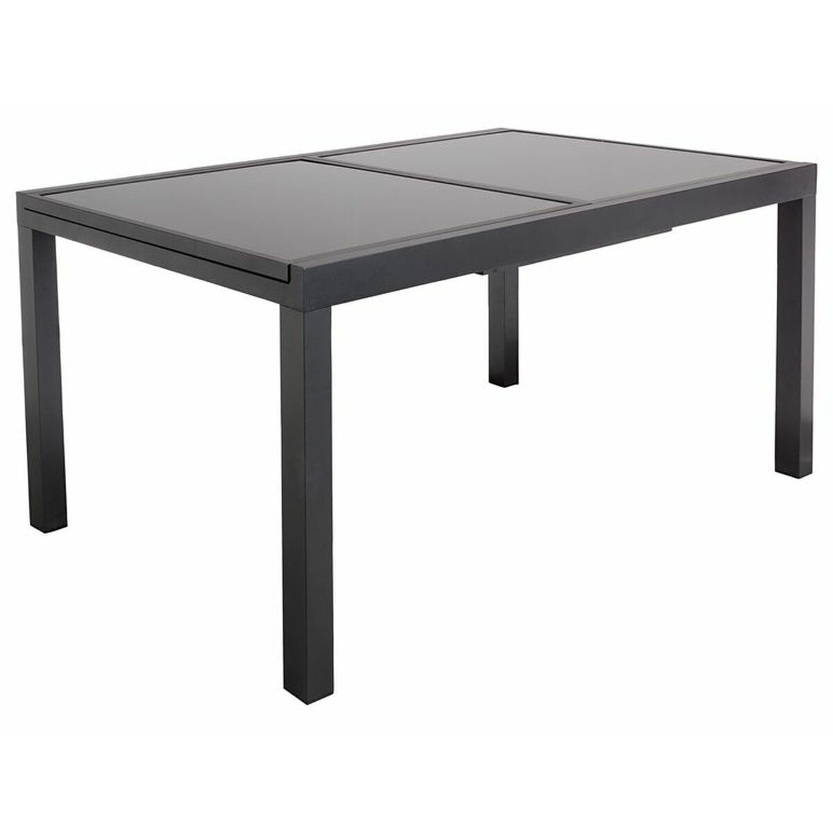 Gartentisch Aluminium schwarz ausziehbar