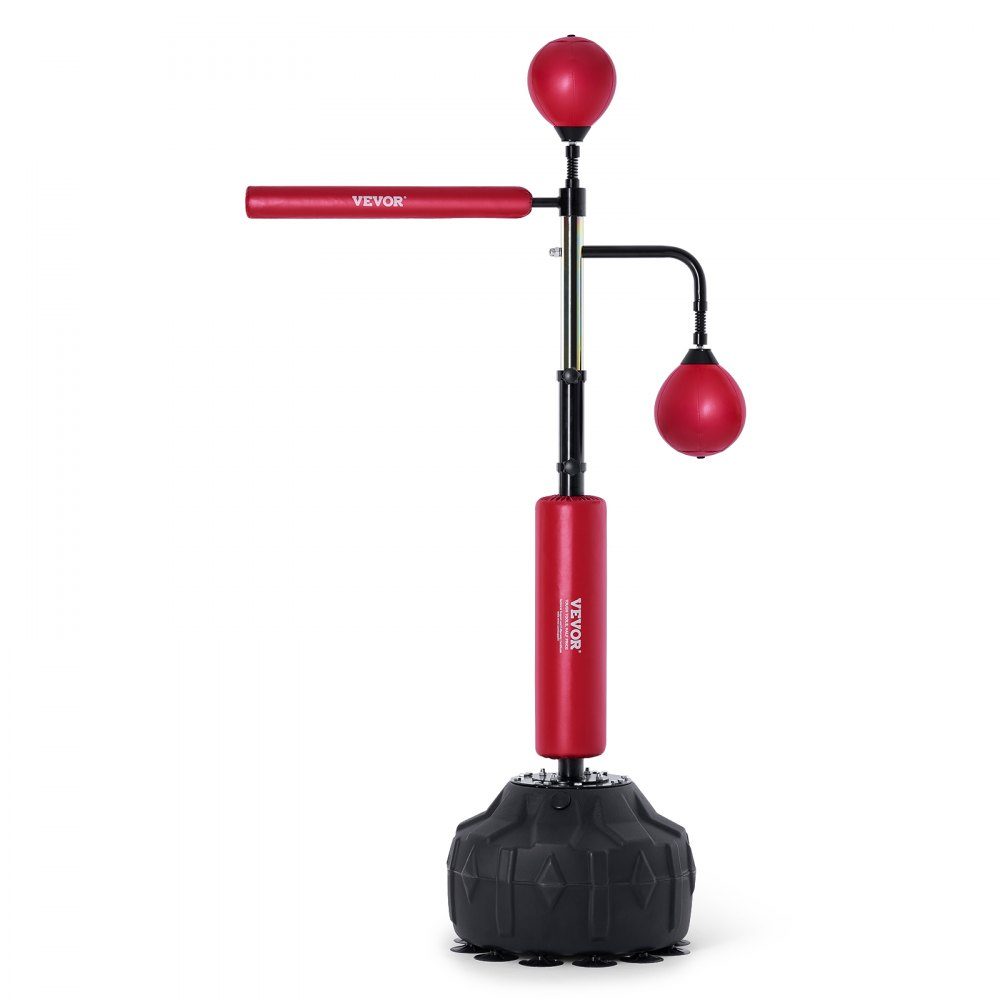 Boxing Speed ​​Trainer, Punching Bag with Stand, Reflex Punching Bag for Teens and Adults, Height Adjustable Freestanding Punching Bag Set with Gloves, Workout Speed ​​Bag for Training, Red