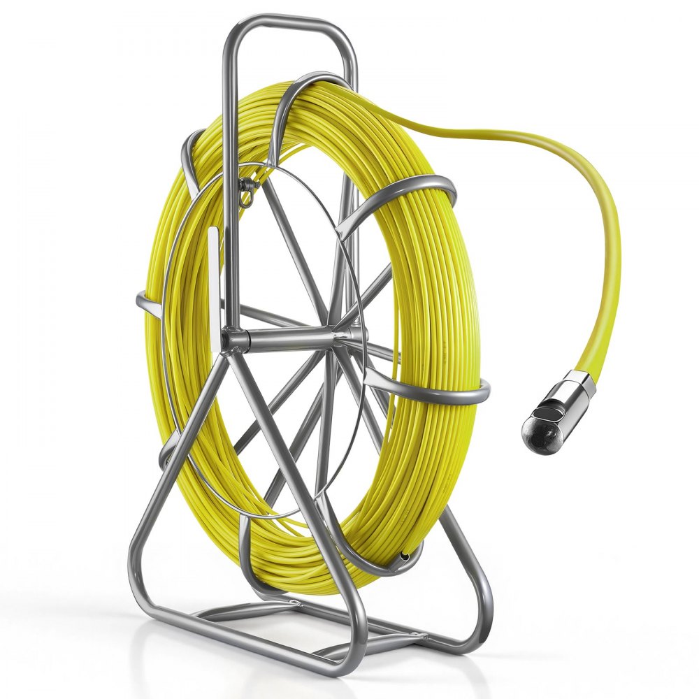 Fiberglas-Kabelrad 152 m Ø6,3 mm Fiberglasstab, Fischband mit Ständer, Kabeleinzugshilfe mit Markierungen, Kabeleinfädler, Kabelzieher für Wände & Elektroinstallationsrohre, nicht leitend Fiberglas-Kabelrad 152 m Ø6,3 mm Fiberglasstab, Fischband mit Ständer, Kabeleinzugshilfe mit Markierungen, Kabeleinfädler, Kabelzieher für Wände & Elektroinstallationsrohre, nicht leitend