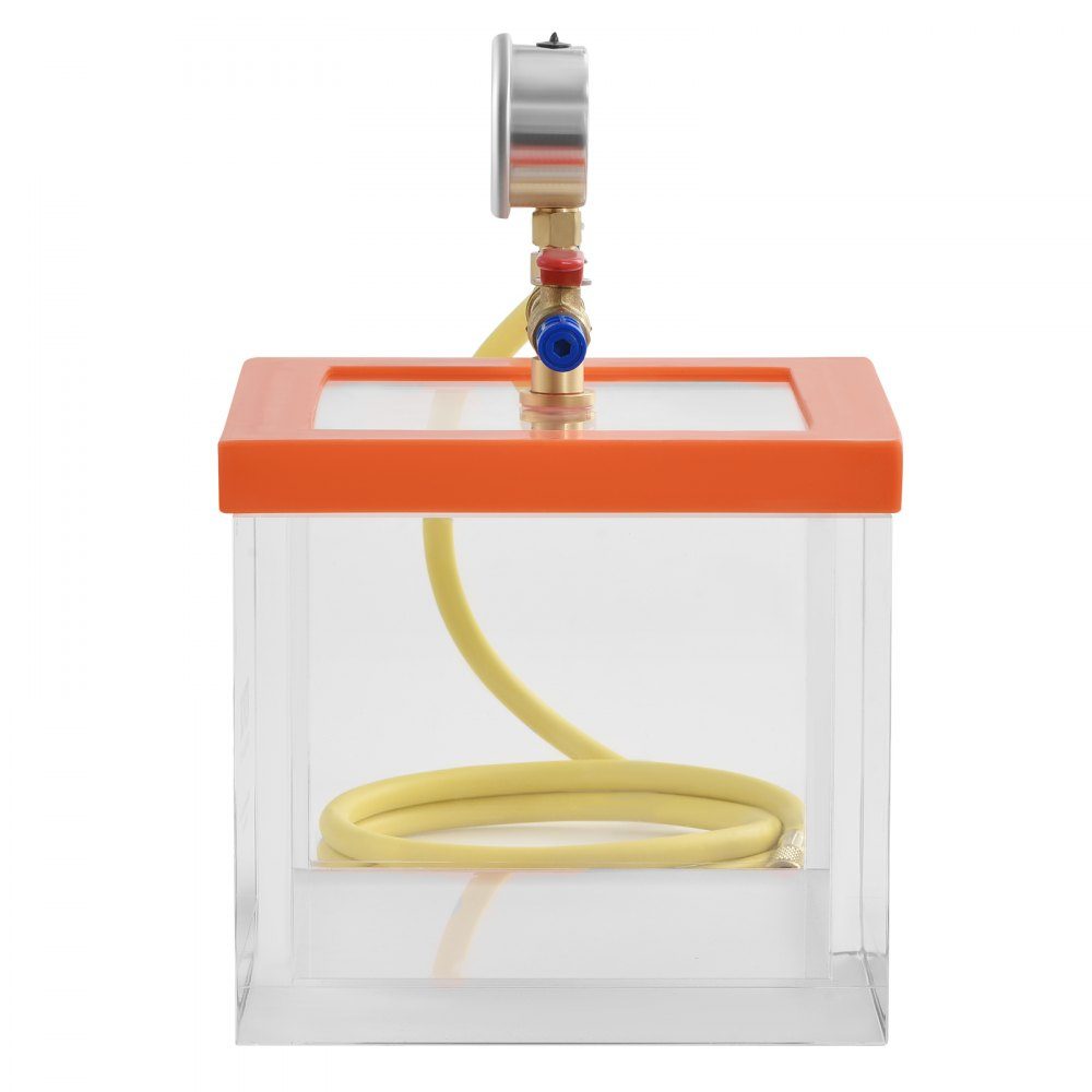 7.57L Vacuum Chamber, Improved Multi-Purpose Acrylic Vacuum Degassing Chamber, Transparent Vacuum Chamber, for Resin Degassing, Silica Gel Degassing, Gypsum Degassing and Vacuum Extraction