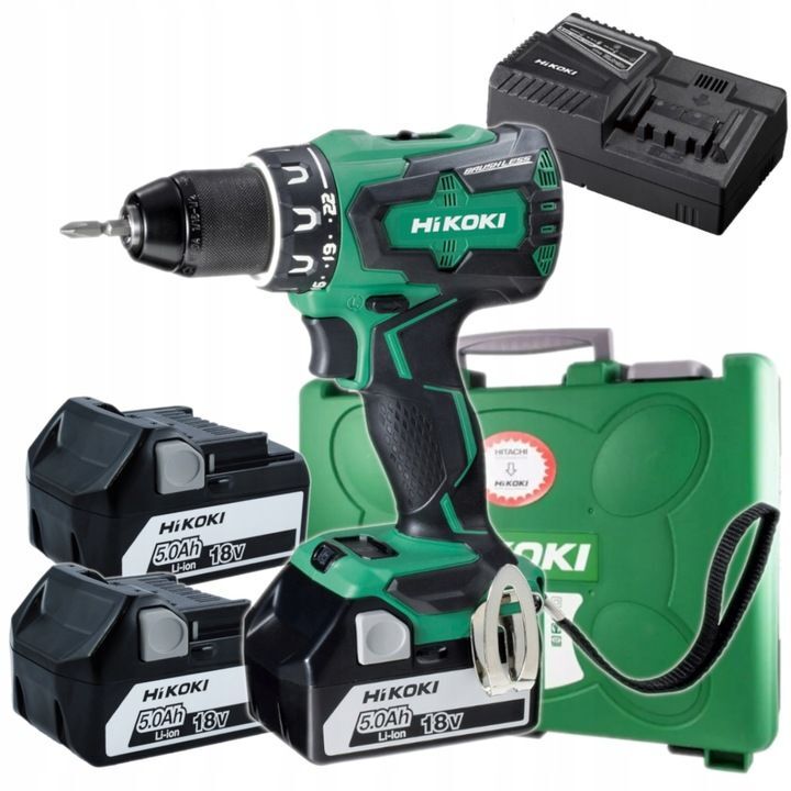 Wkrętarka akumulatorowa bezszczotkowa Hitachi HIKOKI 18V DS18DBSL 3x5Ah akumulator i ładowarka 70Nm OBUDOWA Wkrętarka akumulatorowa bezszczotkowa Hitachi HIKOKI 18V DS18DBSL 3x5Ah akumulator i ładowarka 70Nm OBUDOWA