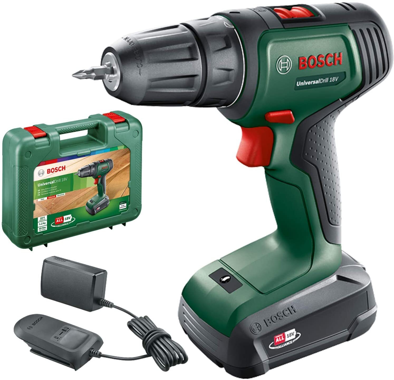 Bosch set cordless two-speed drill/driver UniversalDrill 18V with 1x battery charger