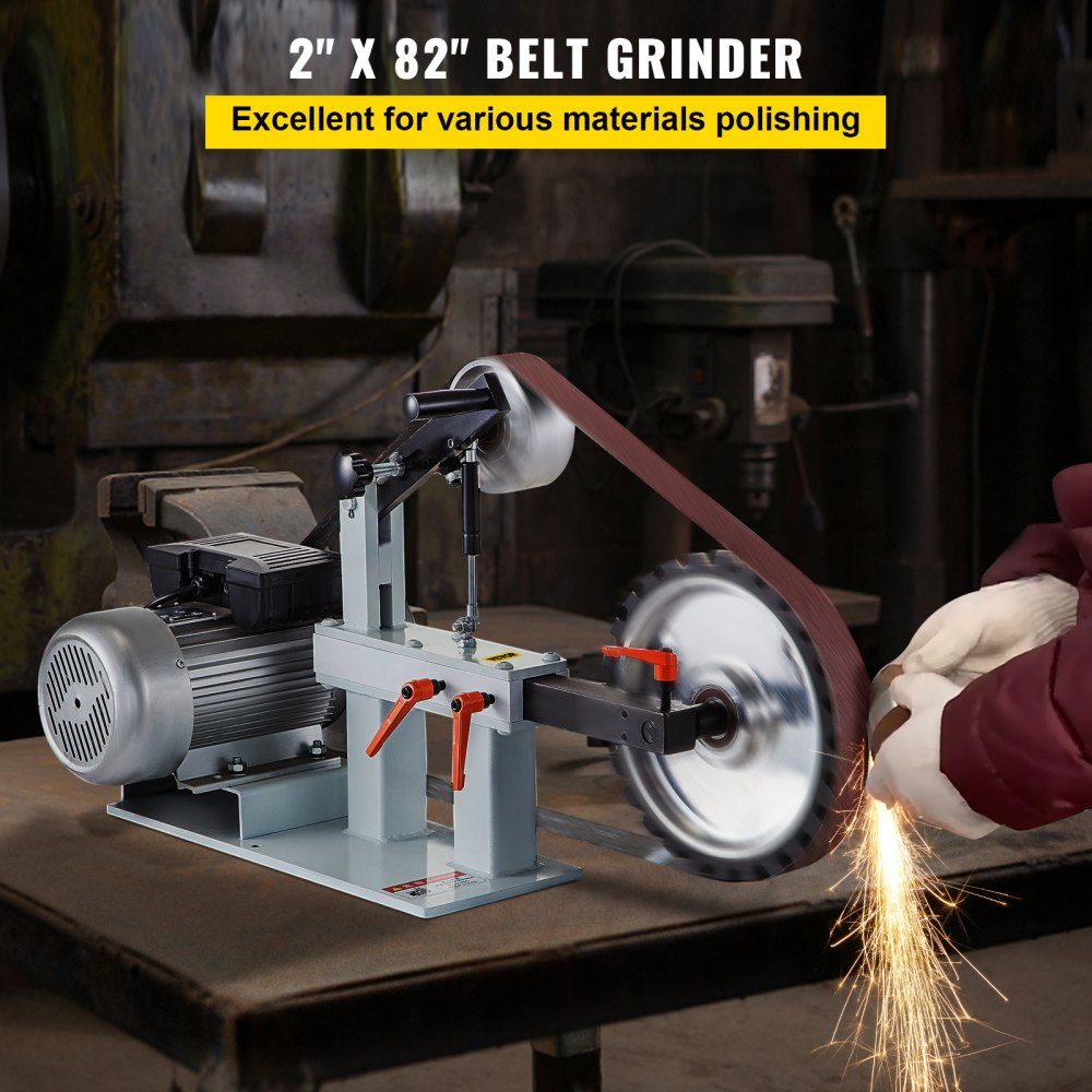 Belt Sander 2" x 82" Belt Disc Sander Combo Belt Disc Sander, 2800 RPM Belt and Disc Sander, PH 427 x 12" Rubber Contact Wheel Stand Belt Disc Sander