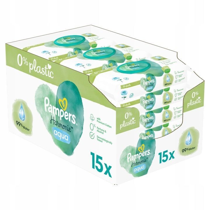 Pampers Harmonie Feuchttücher 15 x 48 Stück.