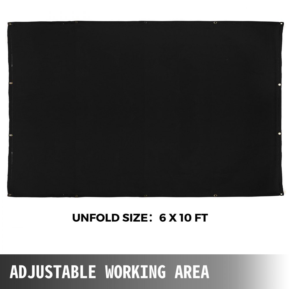 Welding deck welding protection blanket 6 x 10 Weldinger welding accessories heat protection fabric black