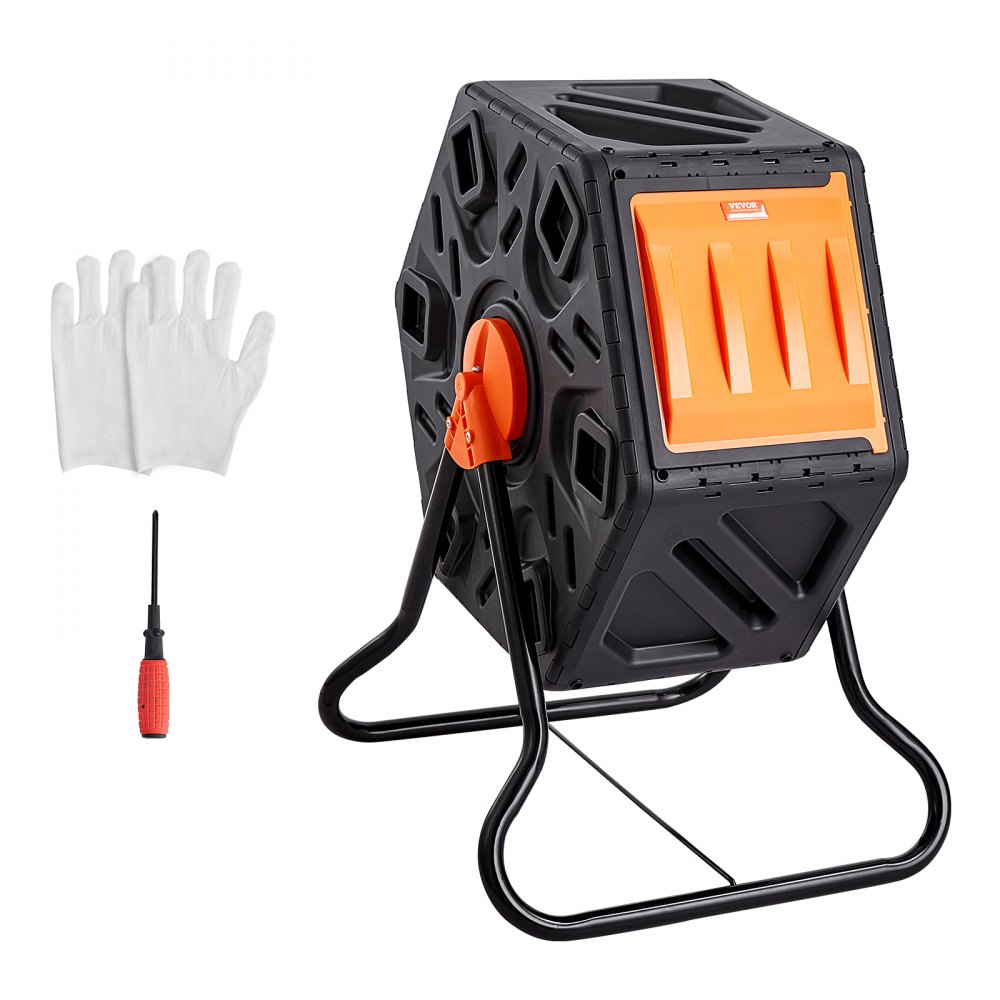 Composteur à tambour Tumbler 70 L, composteur à tambour rotatif à 360° Composteur à tambour multifonction 605 x 510 x 730 mm, 20 kg Composteur de jardin robuste incl. gants Composteur à tambour Tumbler 70 L, composteur à tambour rotatif à 360° Composteur à tambour multifonction 605 x 510 x 730 mm, 20 kg Composteur de jardin robuste incl. gants