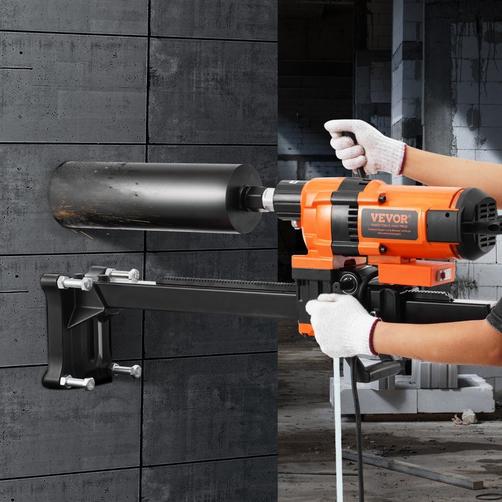 Kernbohrmaschine Diamant-Kernbohrmaschine mit Bohrdurchmesser 2-30 cm mit Ständer und Kernbohrmaschine, 3500 W robuste Betonkernbohrmaschine, Nass- und Trockenanwendung für Betonsteine