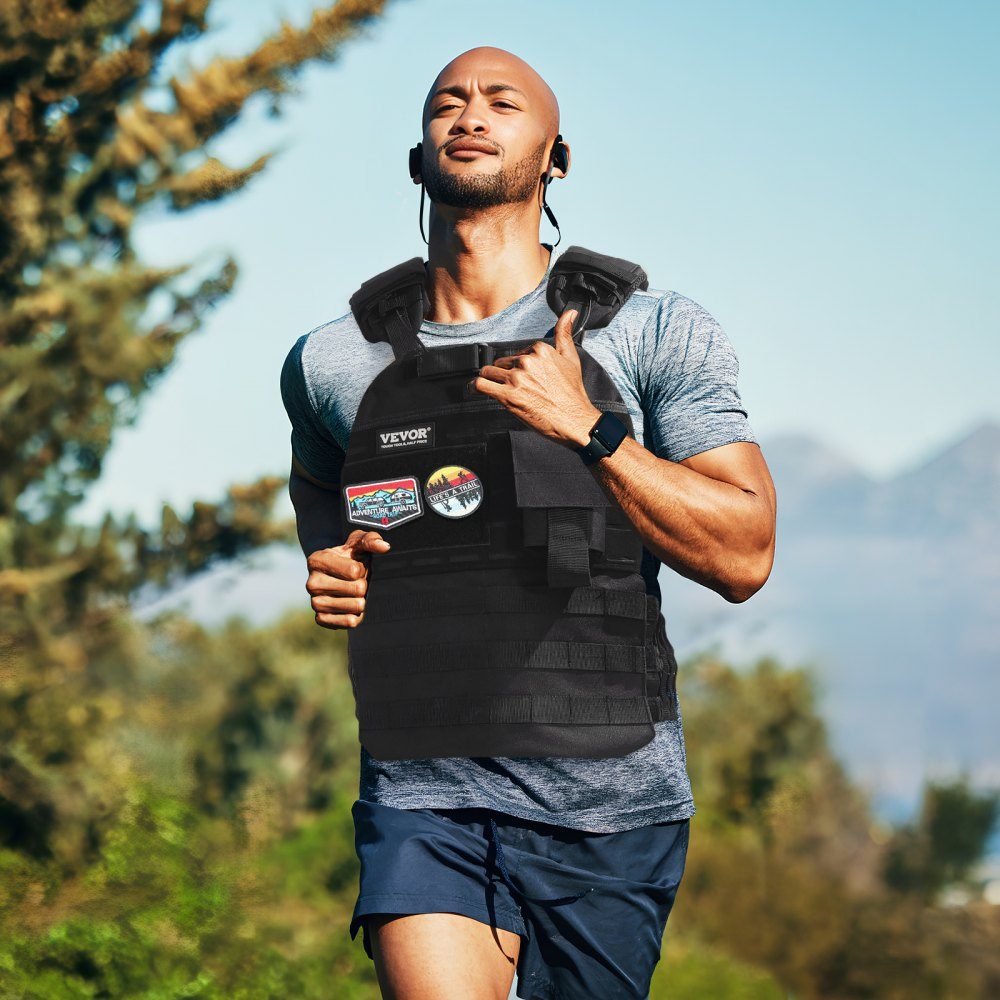Weight Vest 40lbs Adjustable Weight Jacket for Men Women Training Equipment for Strength and Endurance Training Running Jogging Walking Fitness Weight Loss Black