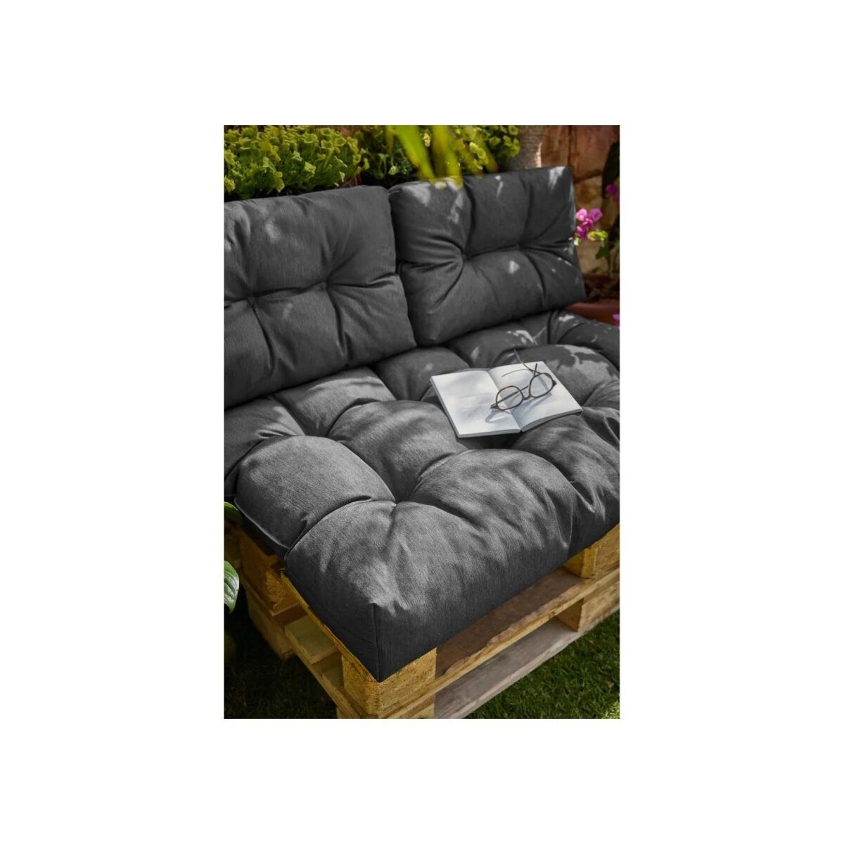 LIVARNO® Euro pallets seat and back cushions, 3 parts