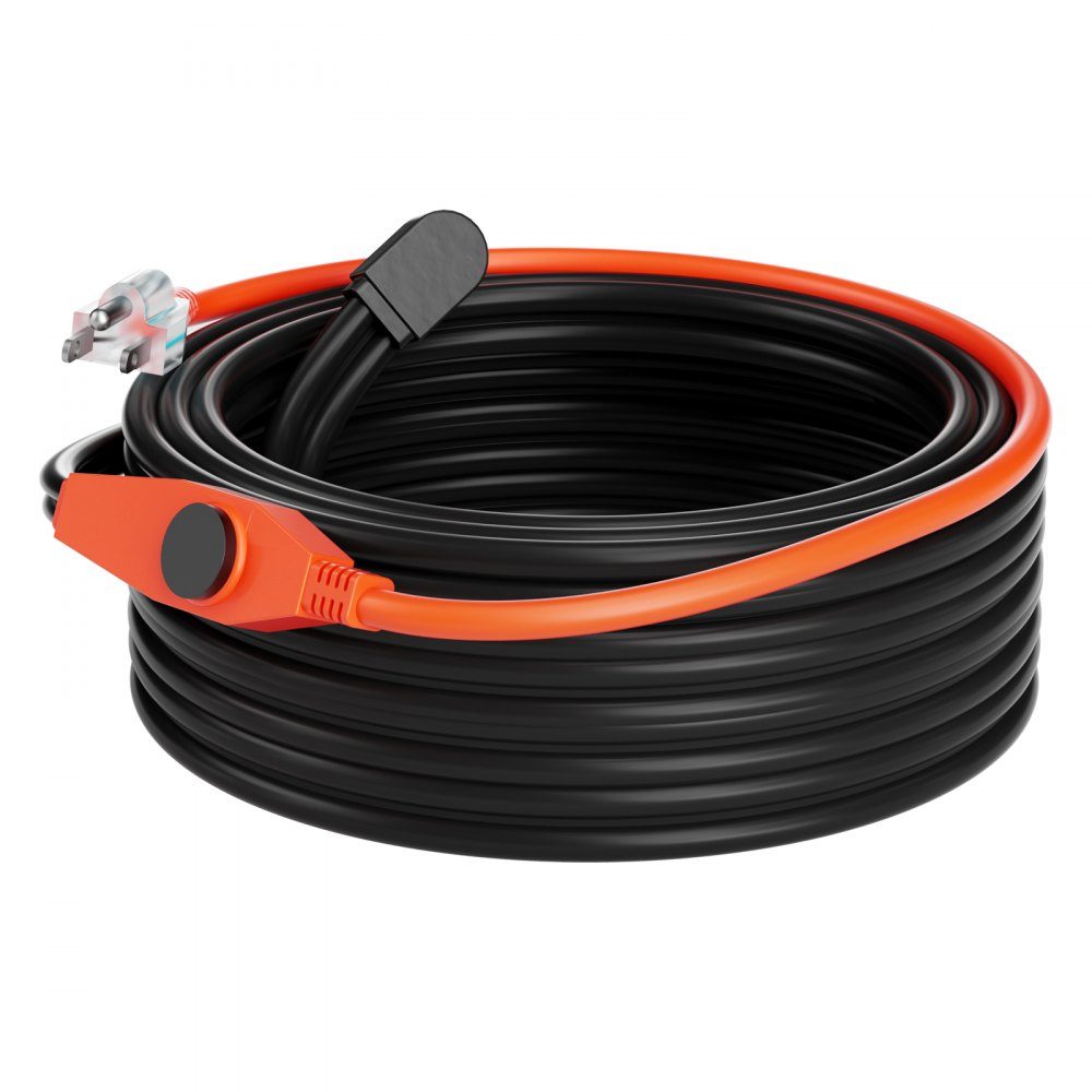 Câble chauffant pour tuyaux 25 m 23 W/m Ruban chauffant pour tuyaux avec thermostat intégré Le câble chauffant pour tuyaux d'eau protège les tuyaux en PVC, les tuyaux en métal et en plastique du gel