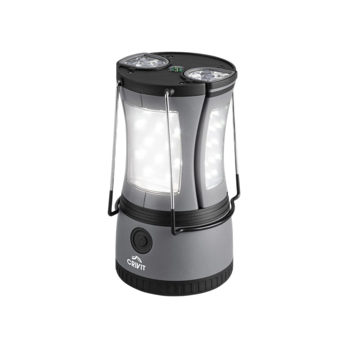 CRIVIT 2-in-1-Campinglampe (Grau)
