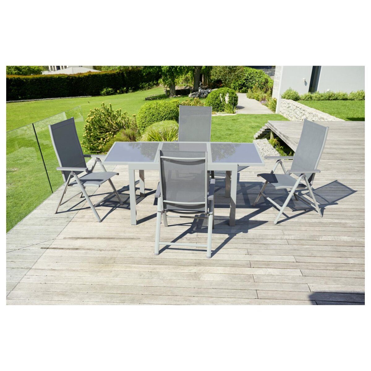 LIVARNO home aluminum garden table “Houston”, 120-180 x 89 x 75 cm
