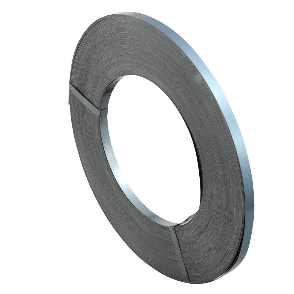 Steel Strapping Roll, 1640 Feet Length x 3/4" Width x 0.02" Thickness, 1700 Pound Breaking Strength, Heavy Duty Pallet Strapping Roll, Portable Strong Metal Strap, Black
