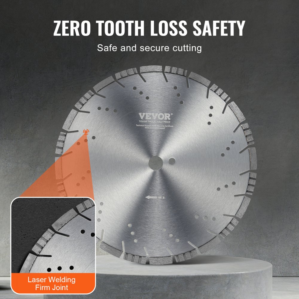 Diamant-Trennscheibe, 14 Zoll/350 mm Betonsägeblatt für Nass- oder Trockenarbeiten, 0,39 Zoll/10 mm Diamant-Segment-Trennscheibe mit schrägen Zähnen, universeller Mittellochdurchmesser 1 Zoll/25,4 mm, für Beton, Zementplatten, Fliesen, Ziegel Diamant-Trennscheibe, 14 Zoll/350 mm Betonsägeblatt für Nass- oder Trockenarbeiten, 0,39 Zoll/10 mm Diamant-Segment-Trennscheibe mit schrägen Zähnen, universeller Mittellochdurchmesser 1 Zoll/25,4 mm, für Beton, Zementplatten, Fliesen, Ziegel