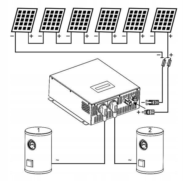 Solaranlage komplettes Solarpaket Warmwasser mit Speicher 1650W