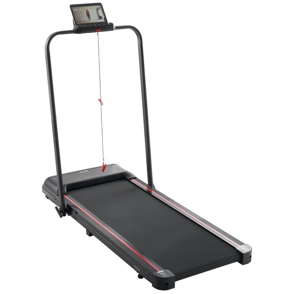 Walking Pad Laufband unter dem Schreibtisch, Laufband für die Arbeit, klappbares Laufband mit 120 kg Tragkraft, tragbares 2 in 1 Pad mit 2,5 PS, Lenkerfernbedienung, LED-Anzeige 1-12 km/h