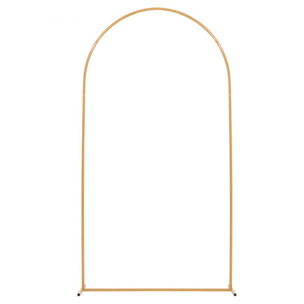Hochzeitsbogen, 2,2 m x 1,2 m, Hintergrundständer, 1 Set, goldener Metallbogen, Hochzeitsbogen, Ballonbogen für Hochzeiten, Geburtstagsfeiern, Abschlussfeiern, Feiertage und Zeremoniendekoration