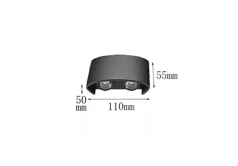 6x designer double beam outdoor light wall light anthracite black SET