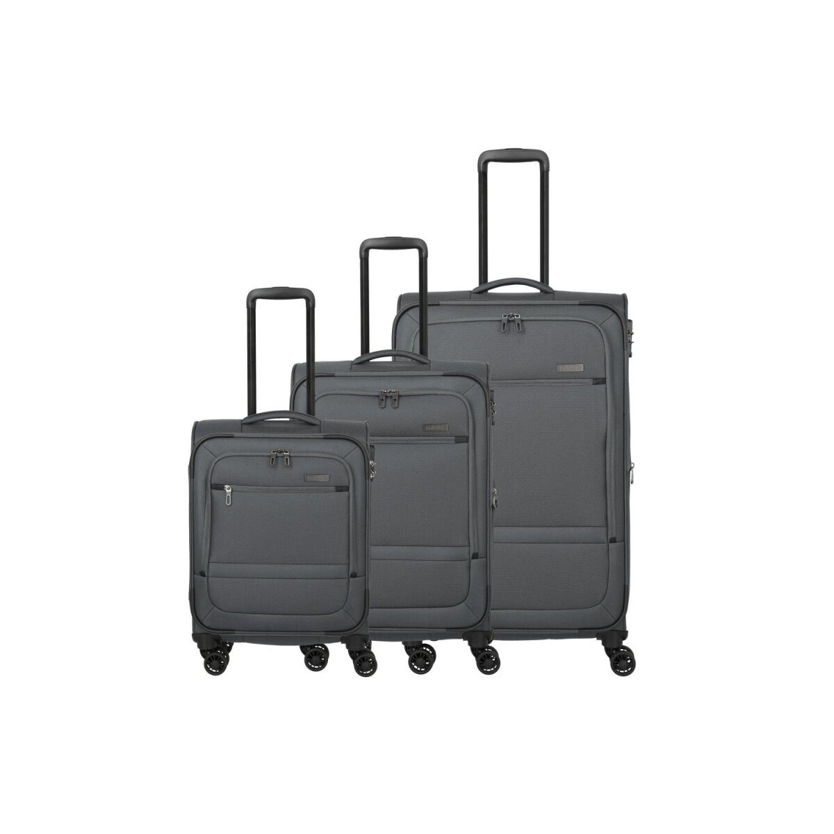 PAKLITE Softschalenkoffer Lido Set (Anthrazit)