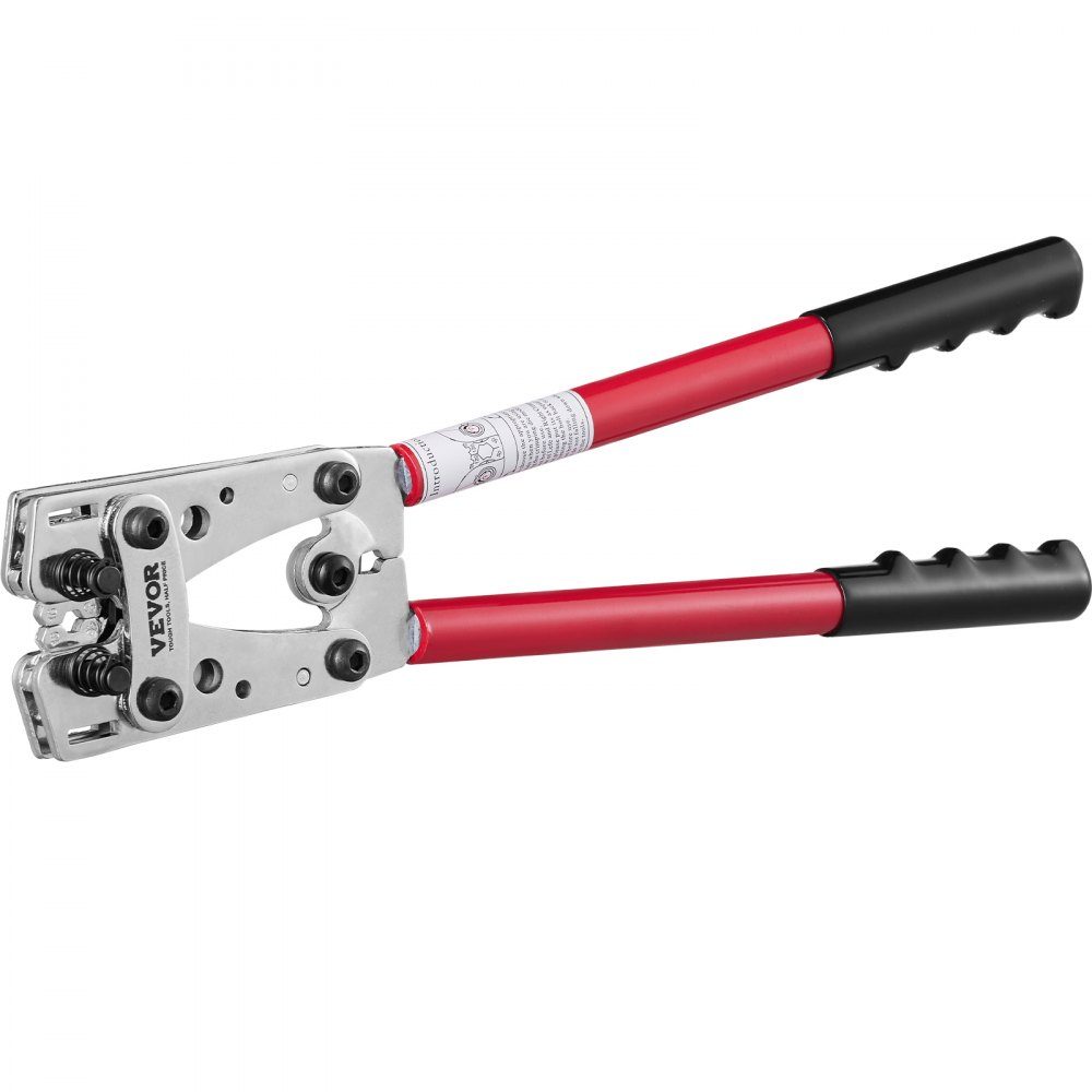 Crimpzange Kabelschuhzange 6-50 mm², Batteriekabel-Crimpzange Batteriepol-Crimpzange, Crimpzange mit 6 Größen & 48 Kupferringverbindern, Kupfer-Ringkabelschuh-Crimpzange Kabelschneider