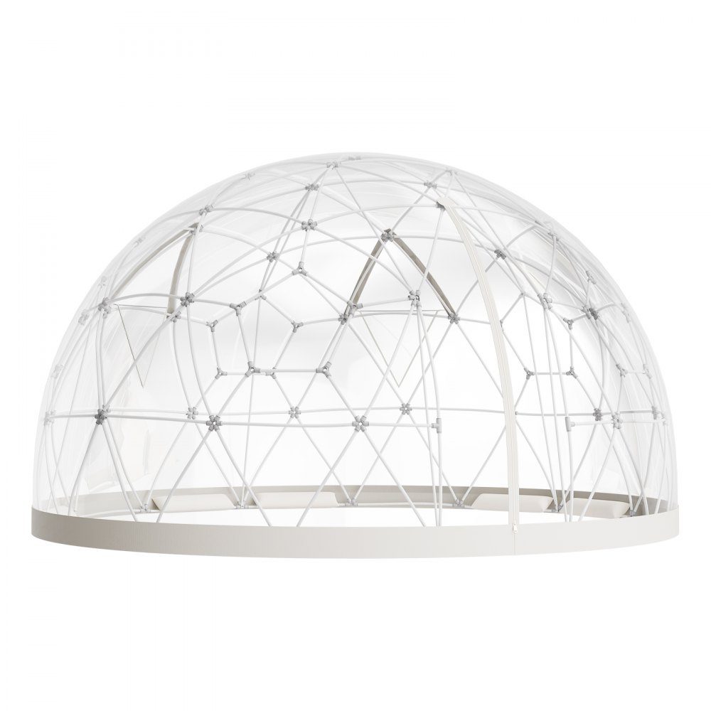 Tente à bulles transparente dôme de jardin 15' x 9' pour 10-14 personnes Serre à dôme géodésique avec fenêtre Tente en PVC pour cour, patio, camping, fête, mariage
