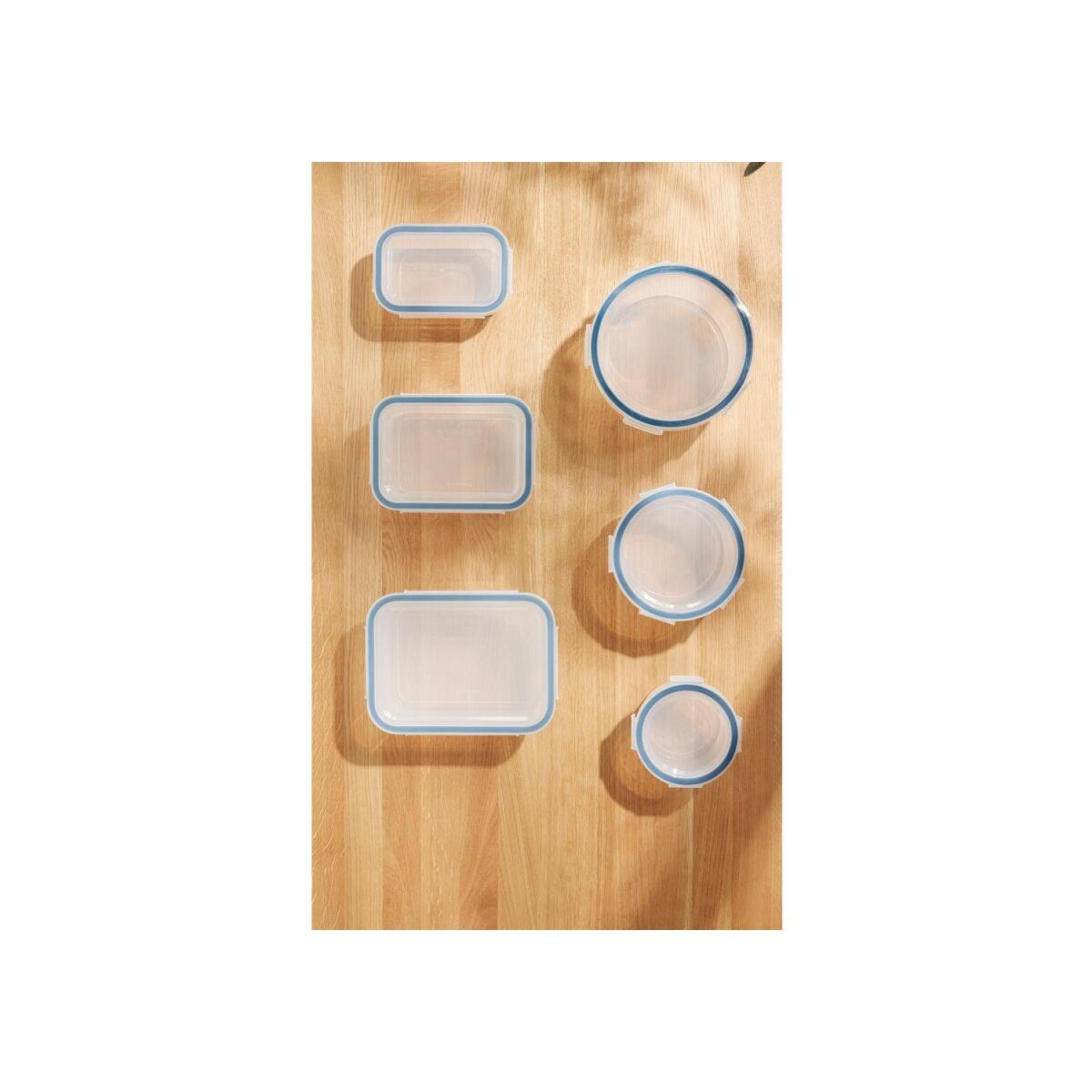 SILVERCREST® food storage container set, 6 pieces (rectangular & round)