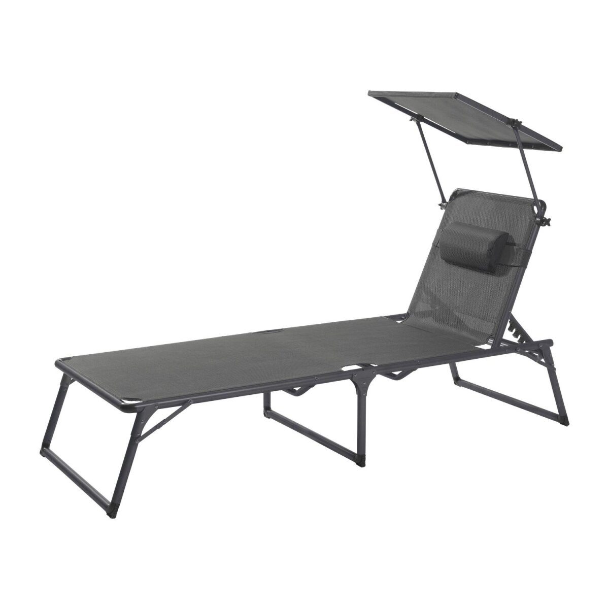 LIVARNO® Houston aluminum sun lounger, gray