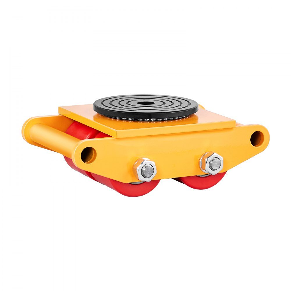Rolki pancerne Podwozie transportowe 6T Rolki transportowe ze stali węglowej 280x210x105mm Rolka przemysłowa z 4 kołami prostującymi PU Rolka Ф 135x9mm Płyta obrotowa Pomoc transportowa do mebli Rolka transportowa