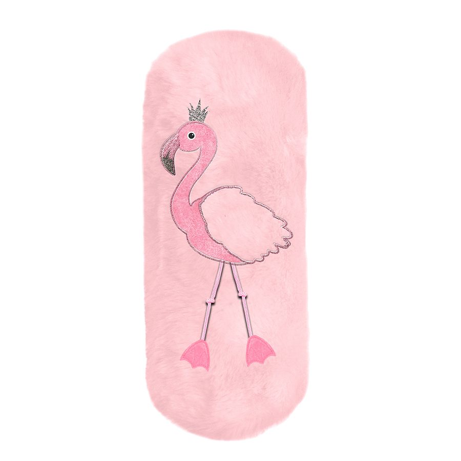 Flamingo plush pencil case