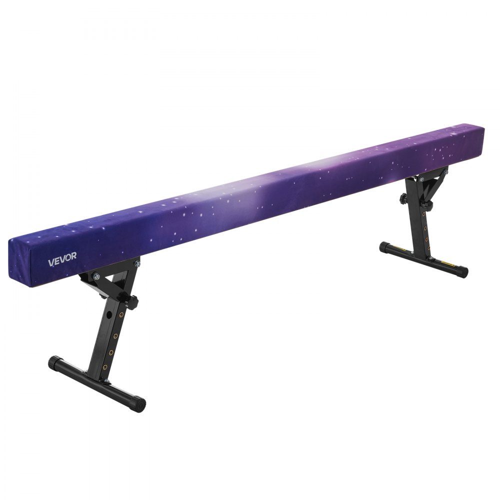 Poutre de gymnastique pour enfants 241 cm réglable en hauteur (5 niveaux), poutre de gymnastique porteuse de 158,7 kg, poutre d'équilibre pour salle de gym, Galaxy