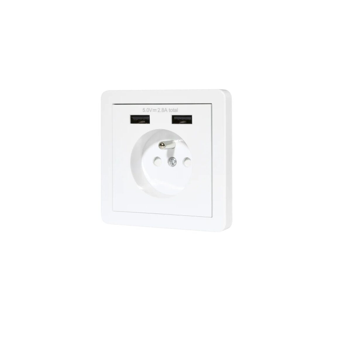 TRONIC® USB socket, made of robust plastic, 2x USB-A