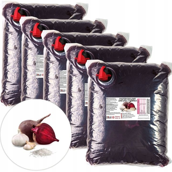 Fermentierter Rote-Bete-Saft mit Knoblauch und Gewürzen – Set 5x3l