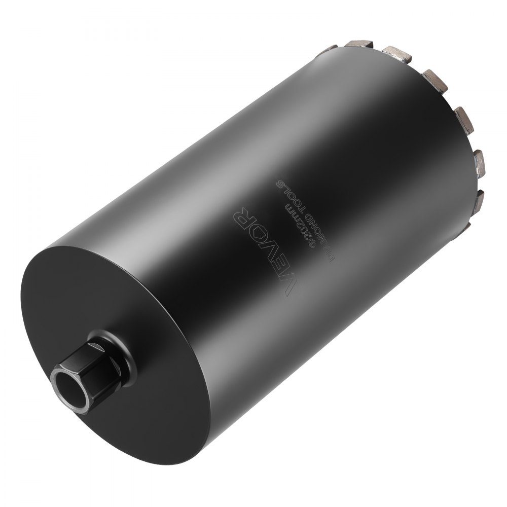 Core drill φ 203 mm, 356 mm drilling depth, 1-1/4 inch-7 internal thread, high-precision welding technology, wet diamond core drill, core hole drill for reinforced concrete brick masonry