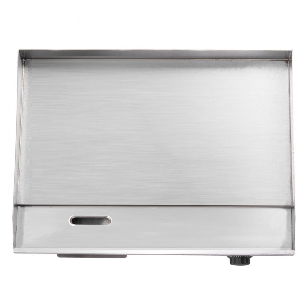 Electric grill commercial grill plate (535 x 300 mm) 3200 W with 50-300 °C adjustable temperature control, frying plate griddle plate with 2 spatulas & 2 brushes & 4 foot pads for steak