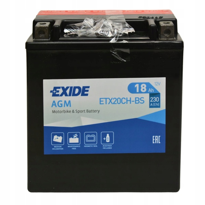 EXIDE ETX20CH-BS 18AH 230A 12V L+ – Réf. HT-47028