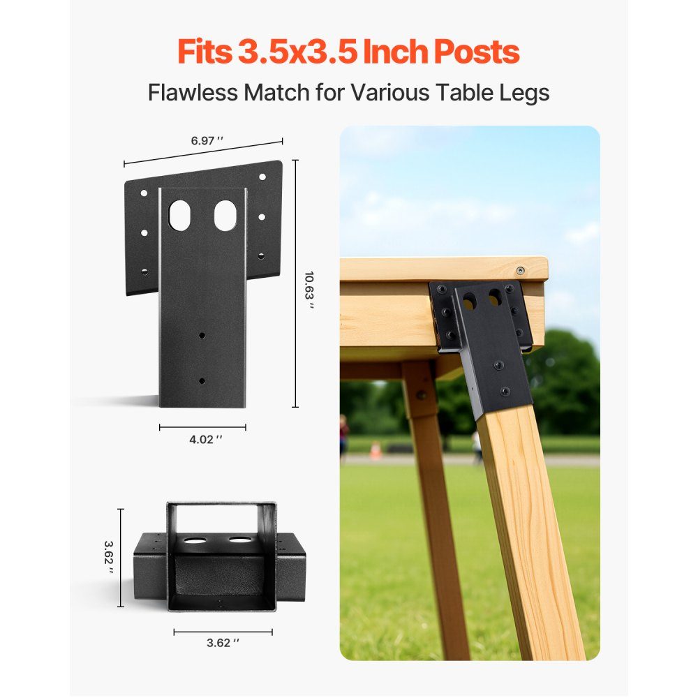 8° Tilt Brackets Platform Mount Fits 88.9 x 88.9mm Wood 1000kg Load Capacity Deer Stand Mount for High Seats Hunting High Seats Shooting Ranges Pack of 8