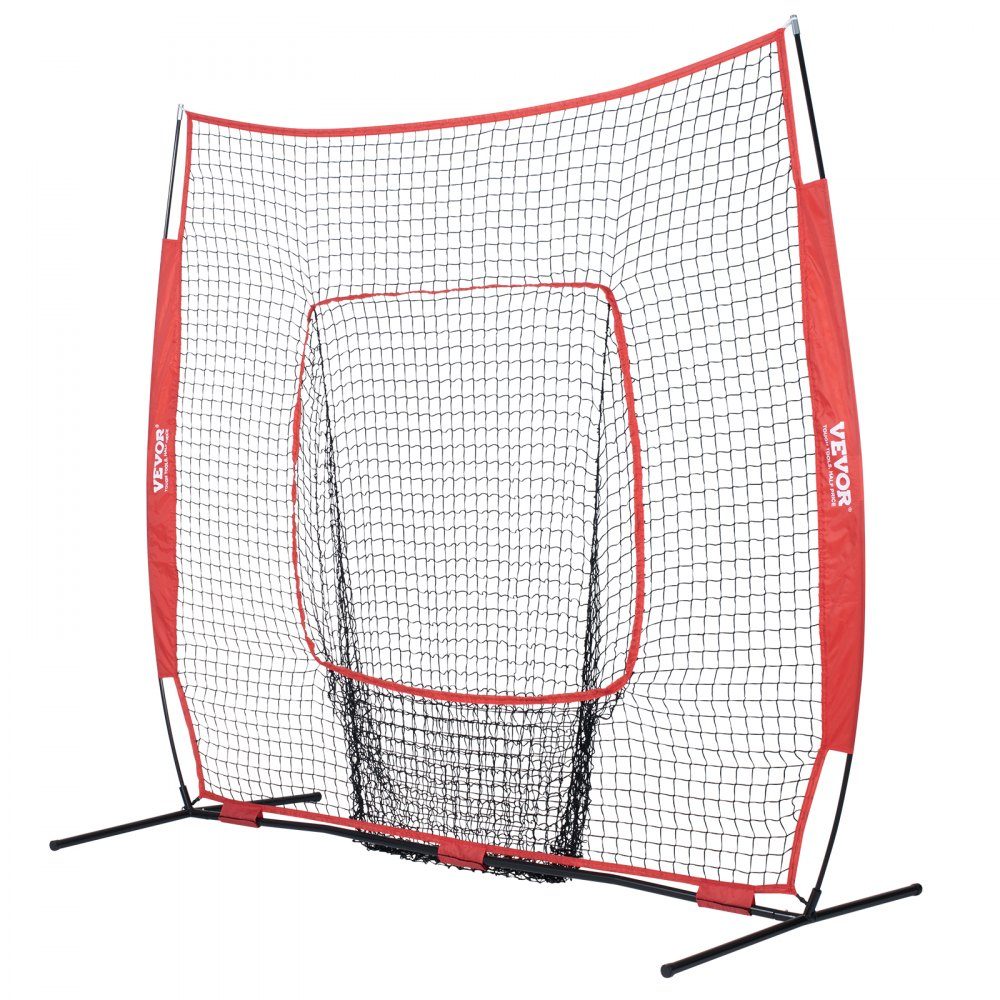 84" x 42" x 83" Baseball-Softball-Übungsnetz, Baseball-Pitching-Netz, Schlagen, Fangen, Pitching, Backstop-Trainingshilfen für Baseballausrüstung mit Bogenrahmen, Tragetasche und Schlagzone
