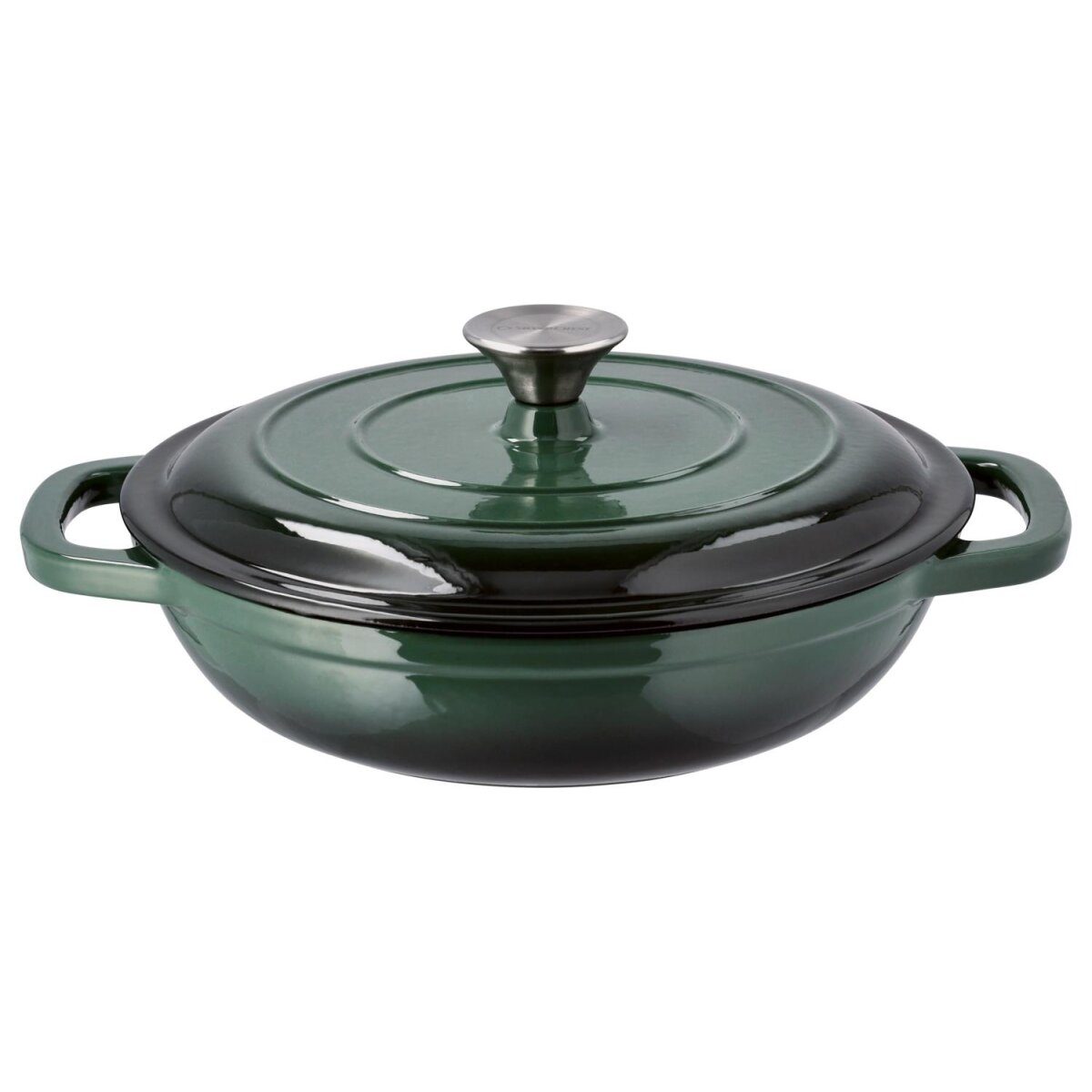 Żeliwna patelnia do serwowania SILVERCREST® 26 cm / 2,4 litra (zielona)