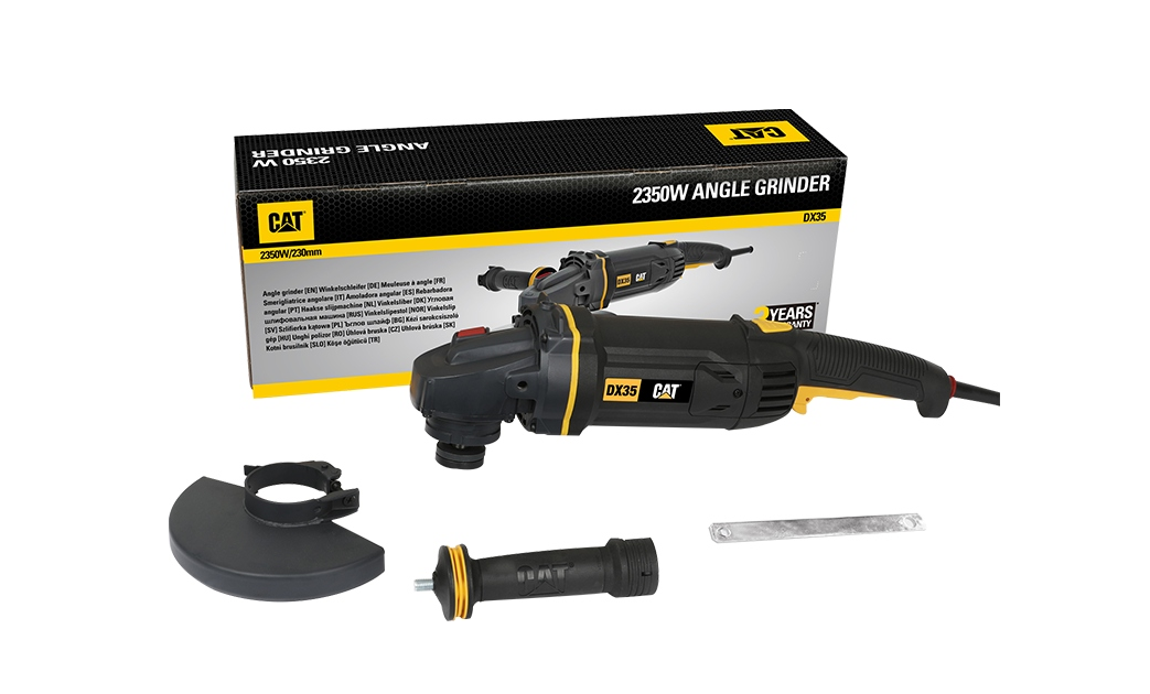 Meuleuse d'angle CAT DX35 230 mm 2350 W rotative, mouvement doux, « Soft Start » Meuleuse d'angle CAT DX35 230 mm 2350 W rotative, mouvement doux, « Soft Start »