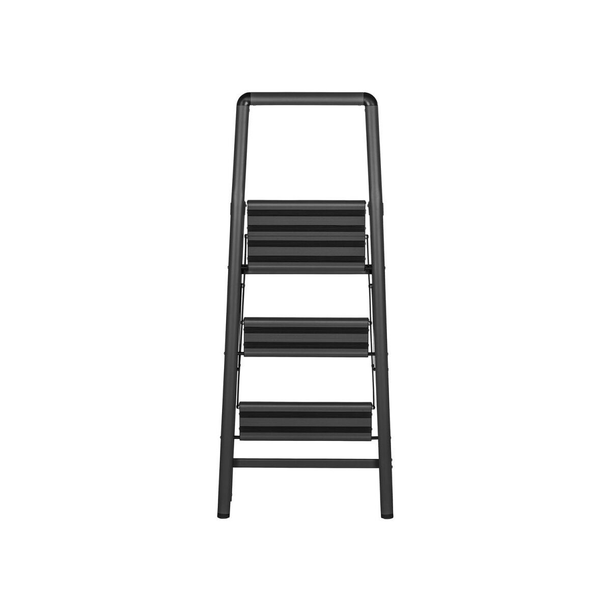 WENKO Haushaltsleiter Compact (3-stufig, Dunkelgrau)