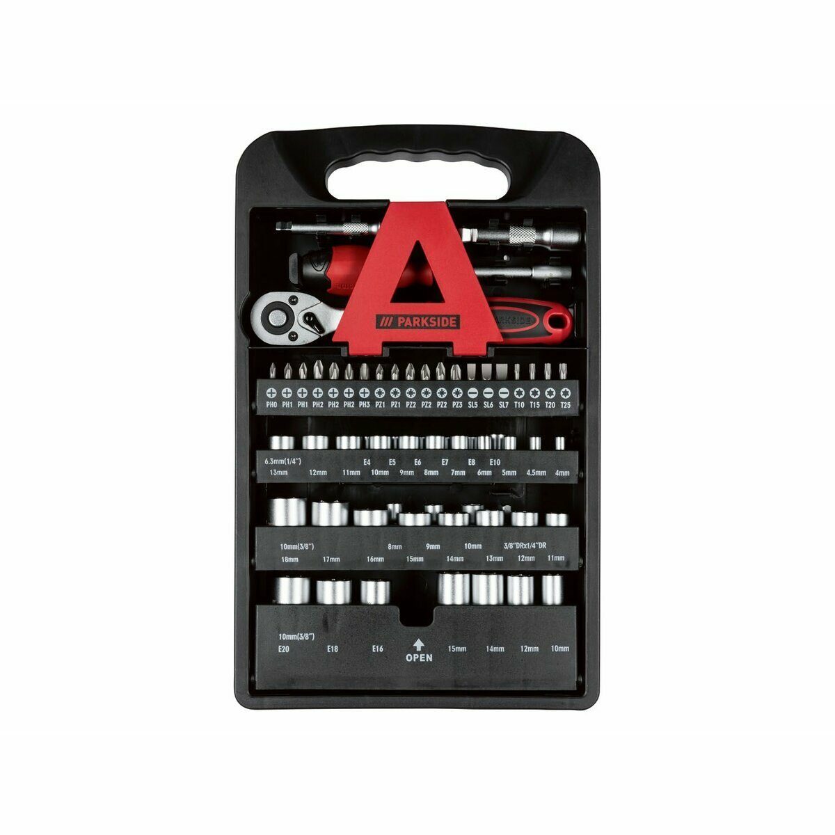 PARKSIDE® dopsleutelset »PSSS 61 C4«, 61-delig