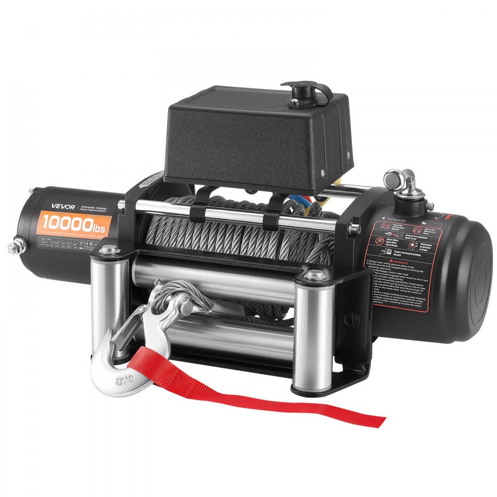 Elektrische Winde, 4500 kg 12 V DC LKW-Winde mit Φ8,3 mm x 19,8 m Stahlkabel, kabellose und kabelgebundene Fernbedienung, IP55 zum Ziehen von SUV, Jeep, Anhänger, Boot, Geländefahrzeug Elektrische Winde, 4500 kg 12 V DC LKW-Winde mit Φ8,3 mm x 19,8 m Stahlkabel, kabellose und kabelgebundene Fernbedienung, IP55 zum Ziehen von SUV, Jeep, Anhänger, Boot, Geländefahrzeug